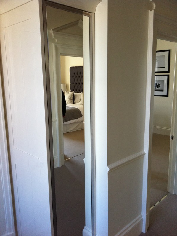 Full-length wardrobe mirror fitted in Holborn home
