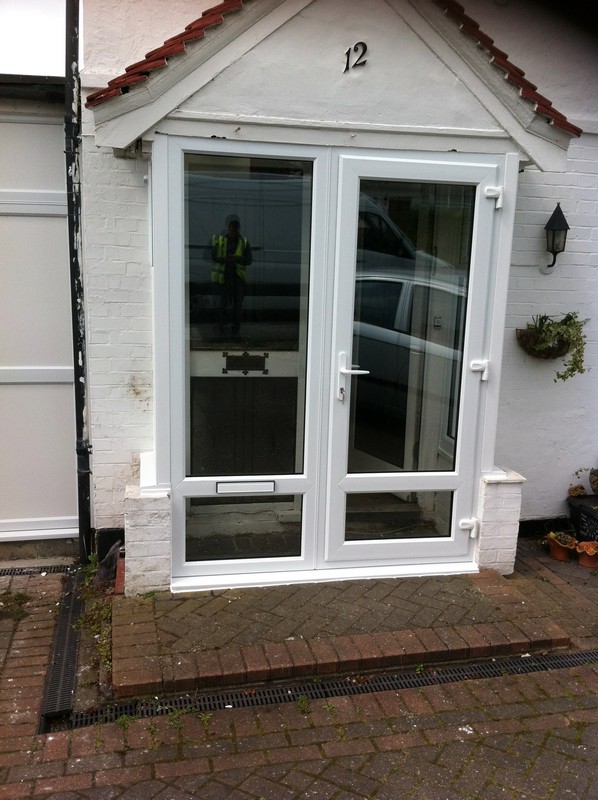 uPVC French doors fitted as front entrance in Holborn